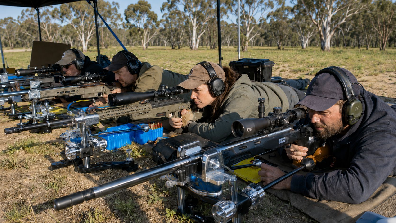 Shooters on the firing point